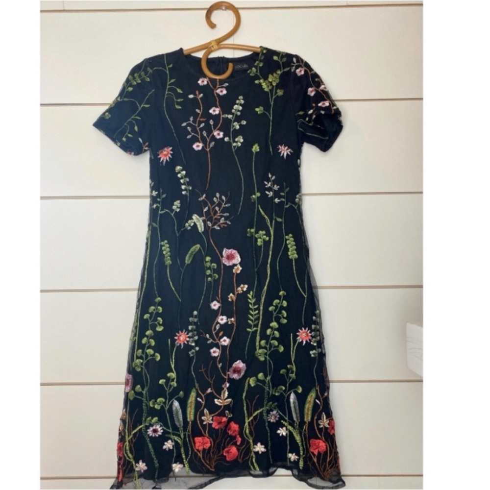 Roolee Iris Embroidered Floral Dress
